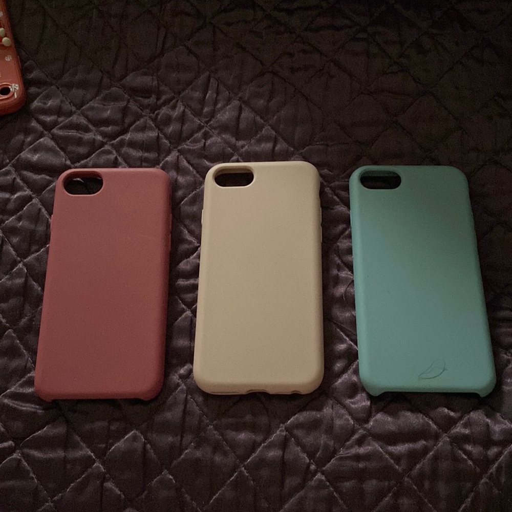 Pink dark pink and blue cases